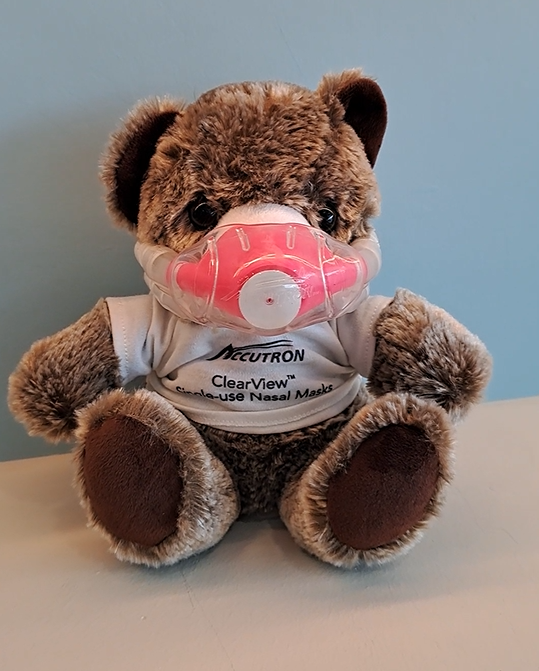 Nitrous oxide masks in different sizes for children